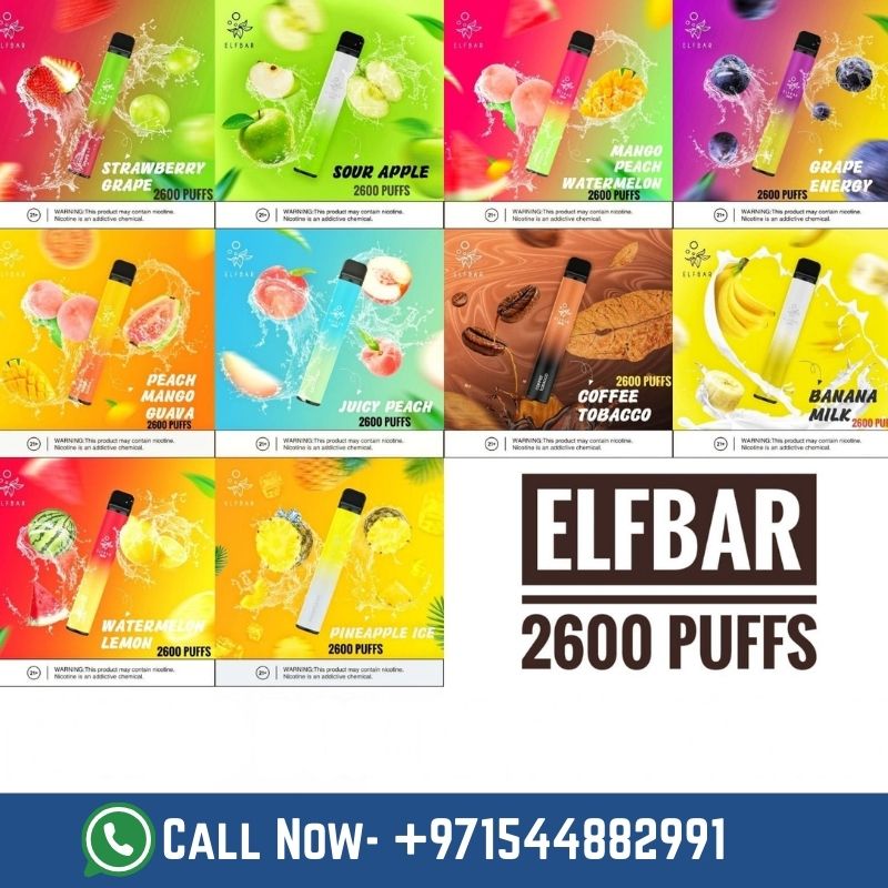 Elf Bar 2600 Puffs Disposable Vape – 20MG Nicotine