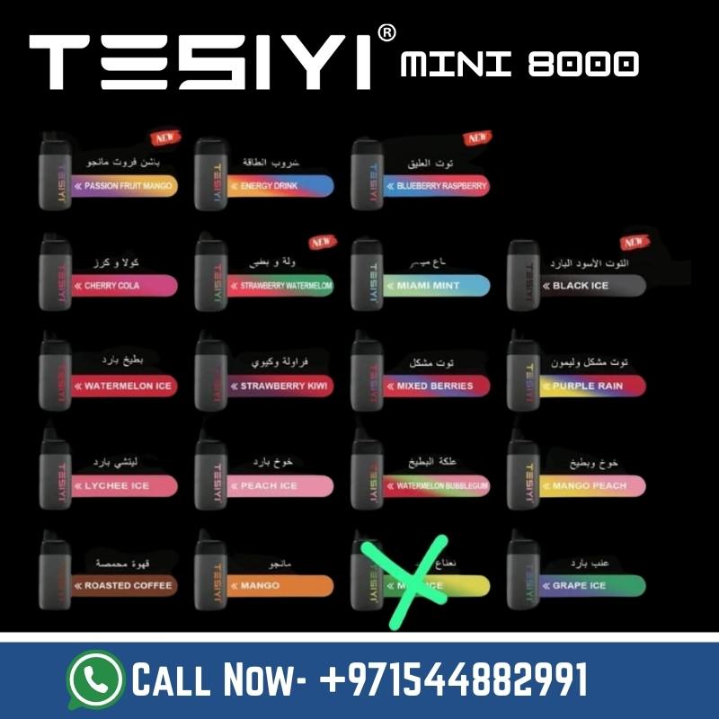TESIYI 8000 puffs disposable vape Dubai