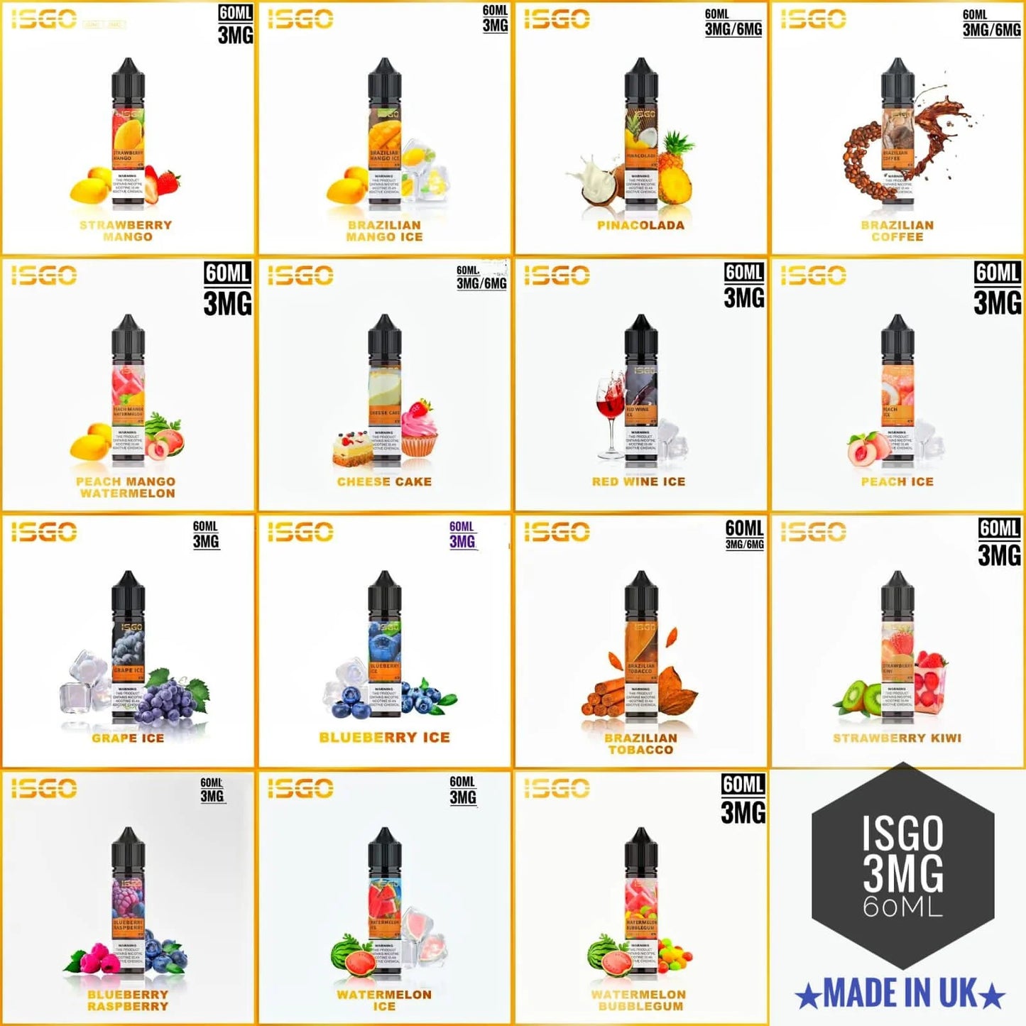 ISGO 60ML E-Liquid – All Flavors Available in Dubai, UAE
