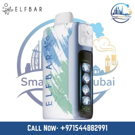 Elf Bar disposable vape with vapor clouds and flavor variety