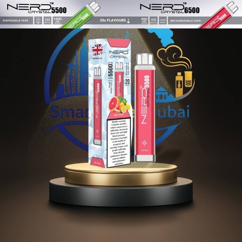 Nerd Crystal 5500 Puffs Disposable Vape – Dubai