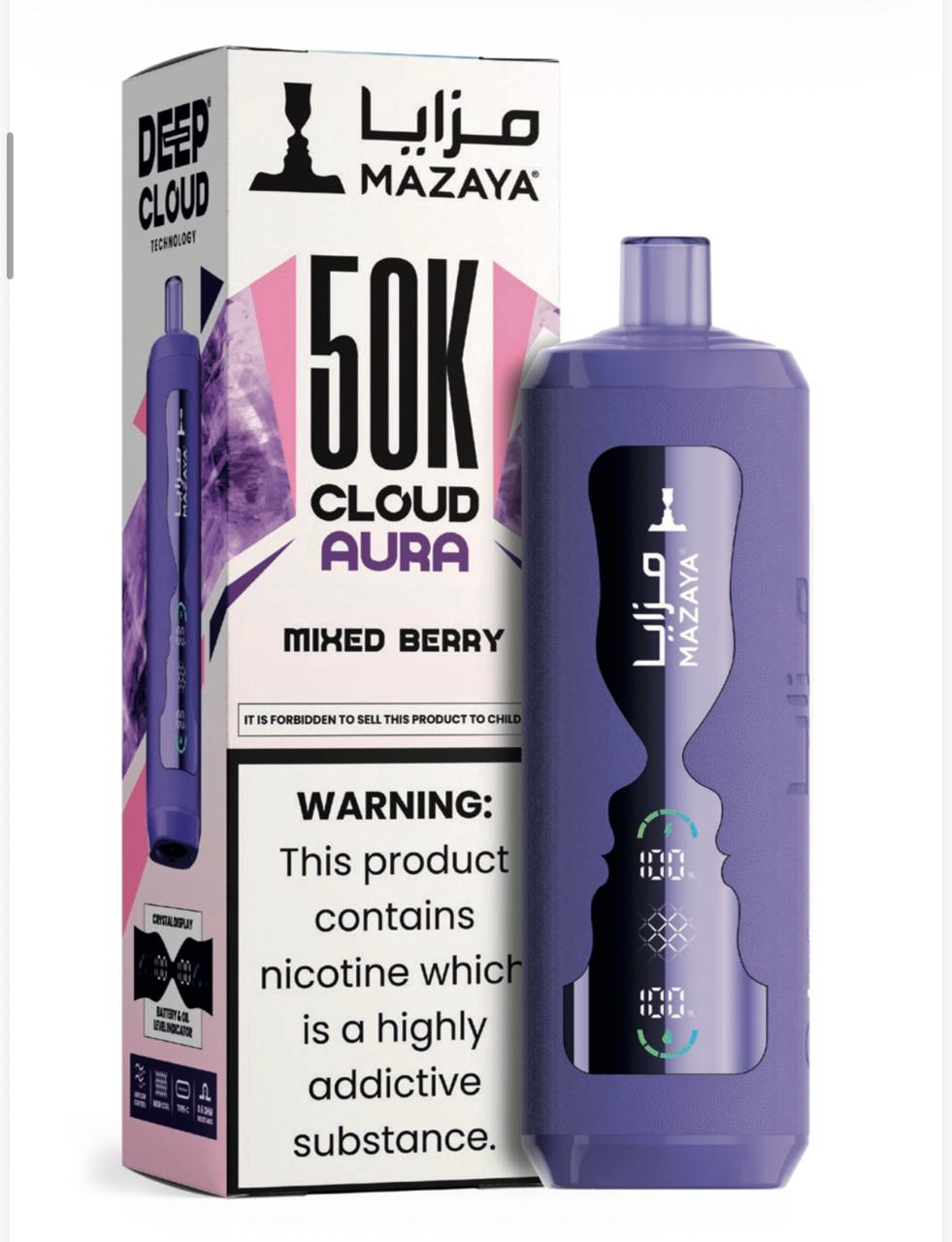 Mazaya Cloud AURA 50000 Puffs Disposable Vape in Dubai UAE