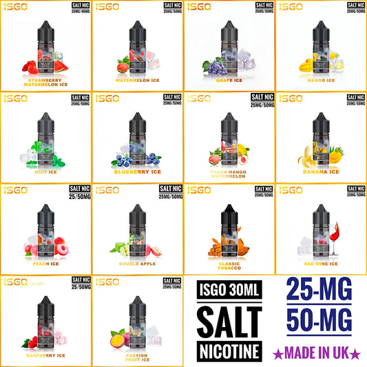ISGO Salt Nic 30ml E-Liquid in Dubai – Smooth & Satisfying Vaping